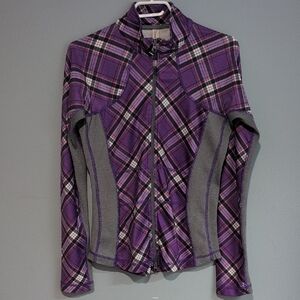 Triple Flip Zip Up Light Jacket Purple and Grey Size 7